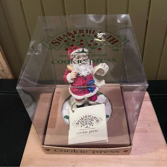 1997 Wilton Shaker Hearth Santa Checking his List Cookie Press NIB - Picture 1 of 8
